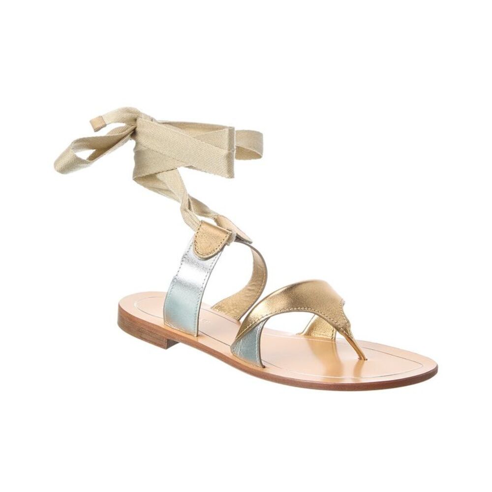 Sarah Flint Leather Sandal, Gold
